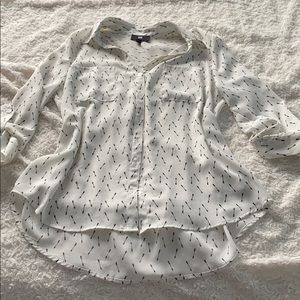 White button up blouse